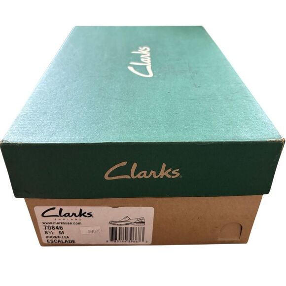 Clarks Escalade Brown Lea 70846 Size 8 1/2 M Slip-On Casual Loafers main image 13